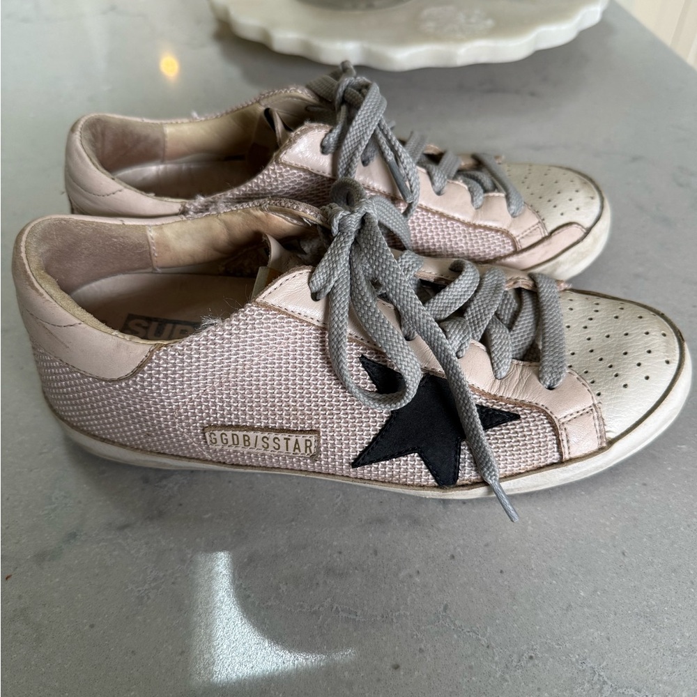 Golden Goose Women’s Sneakers - Pink and Black Star